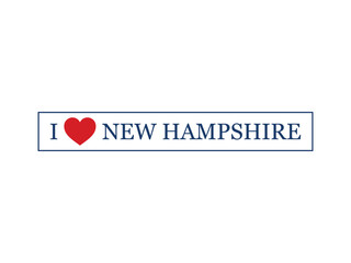 I Love New Hampshire Vector Template