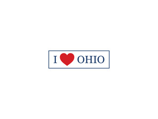 I Love Ohio Vector Template