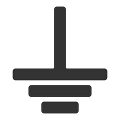 Gground sign - icon, illustration on white background, glyph style