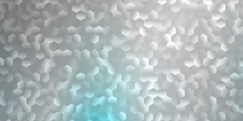 Light pink, blue vector layout with shapes of hexagons.