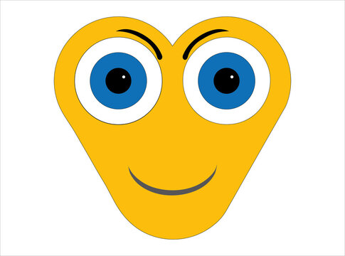 Zdjęcie przedstawiające wizualizację ludzkiej twarzy. Jest ona koloru ż&oacute;łtego z dużymi oczami. Twarz wyraża złość, brwi są ściągnięte, usta wykrzywione ku dołowi.