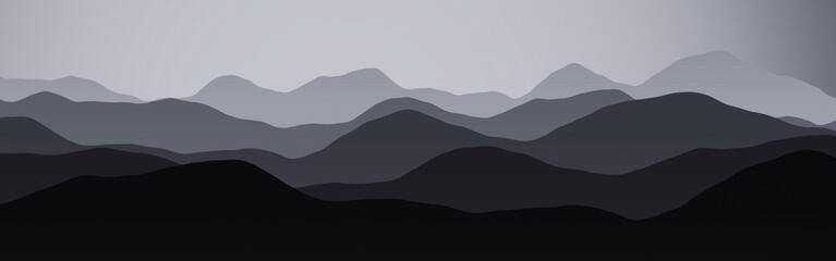 beautiful hills peaks at the time when everyone sleeps digital graphic texture background illustration