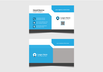 Corporate Modern Professional Business card layout Blue color