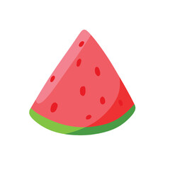 Slice Of Watermelon Cartoon. Vector Food Fruit isolated on white background.