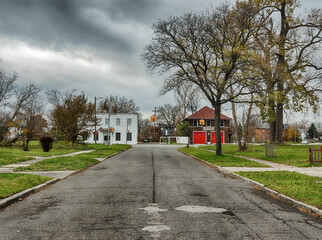 Long Street With Empty Lots