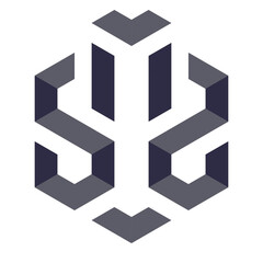  Hexagonal Packed Triangles 3d illusion abstract illustration