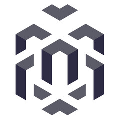  Hexagonal Packed Triangles 3d illusion abstract illustration