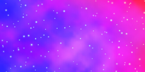 Light Blue, Red vector texture with beautiful stars.