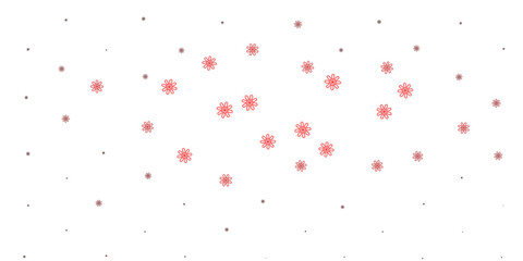 Fototapeta na wymiar Light Red vector doodle template with flowers.