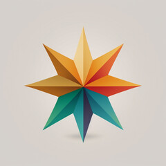 Fototapeta premium colorful star on a white background