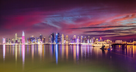 Fototapeta premium night city skyline