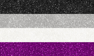 All-over Glitter Asexual Flag