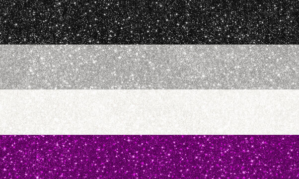 All-over Glitter Asexual Flag