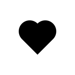 Heart icon, vector illustration. Flat design style on white background