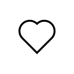 Heart icon, vector illustration. Flat design style on white background