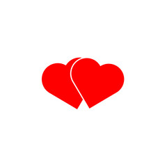 Heart icon, vector illustration. Flat design style on white background