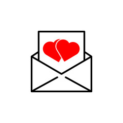 Message or Email icon on white background