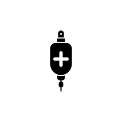 blood bag icon in trendy flat style, iv bag icon, infuse bag icon on white background
