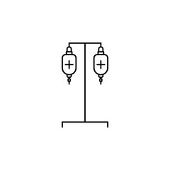 blood bag icon in trendy flat style, iv bag icon, infuse bag icon on white background
