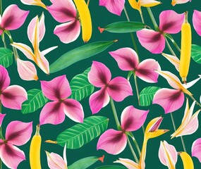 colorful design pattern with leaves