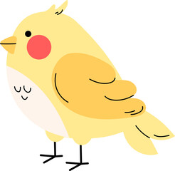 bird yellow spring vibes mood seasonal clipart