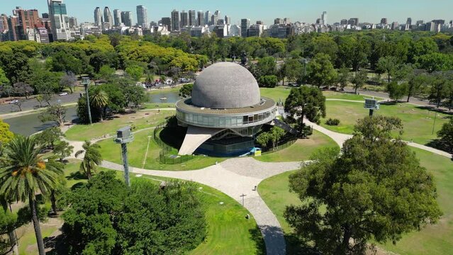 Planetarium Galileo Galilei fliying over with dron