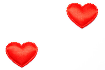 Obraz premium red heart on white card