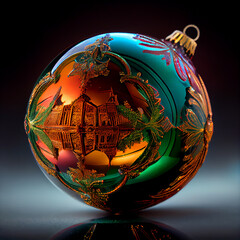 Christmas tree ball ornament