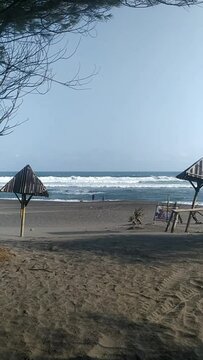 Parangtritis beach waves