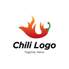 Hot Chili logo designs concept vector, Fire Chili logo symbol, Spice food symbol icon