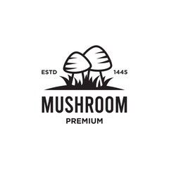 mushroom farm logo vector illustration design, mushroom logo design