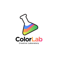Colorful Laboratory logo vector logo designs template, design concept, logo, logotype element for template