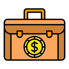 Briefcase Filled Line Icon