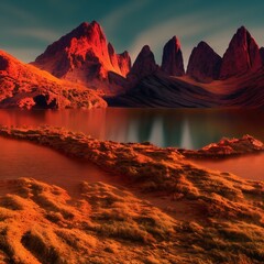 Obraz premium Foreign Landscape That Inspires Wanderlust k realistic highly detailed