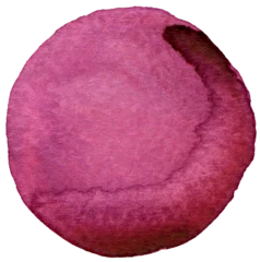 Foto op Aluminium Red brown Watercolor circle flow blot. Painting colors. Abstract texture stain on Png tranparent background. © Liliia