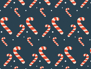 Fototapeta na wymiar Christmas Candy Seamless Pattern. Christmas wallpaper