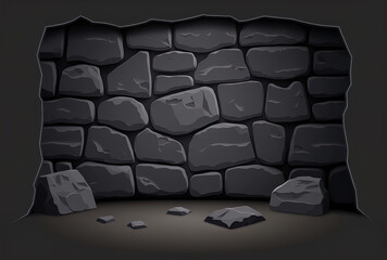 Fototapeta premium Slate background with a dark wall effect. Generative AI