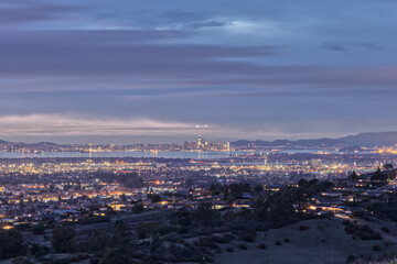Fototapeta na wymiar San Francisco Bay Area at Twilight