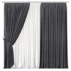 curtain isolated on white background, 3D illustration, cg render