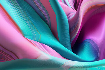 photography of a close up of some very pretty colored fabric - AI Generated