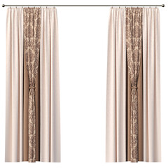 curtain isolated on a transparent background, 3D illustration, cg render