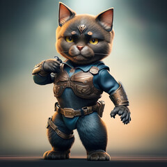  photography of a cat wearing as a police officer 