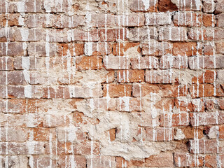 Splashed with paint brick wall texture.