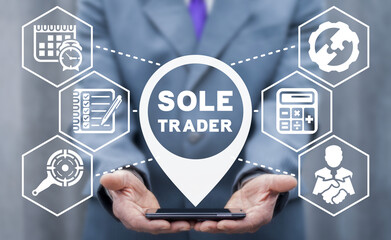 Concept of sole trader. Entrepreneurial activity. Entrepreneurship.