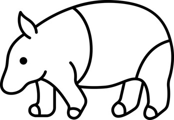 tapir  icon - obrazy, fototapety, plakaty