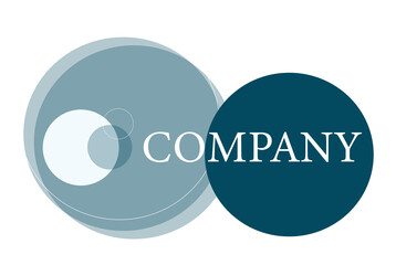 the idea for the company logo in the form of abstract circles. cool and discreet shades