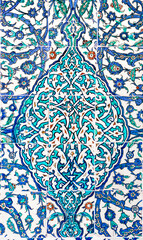 Handmade Ottoman tiles of Topkapi Palace in Istanbul, Turkey.