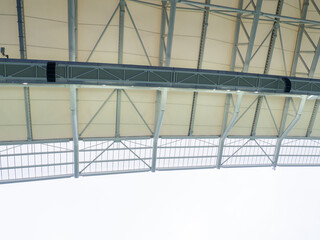 Obraz premium Arch of the stadium. Engineering design. Part of the roof of the stadium.