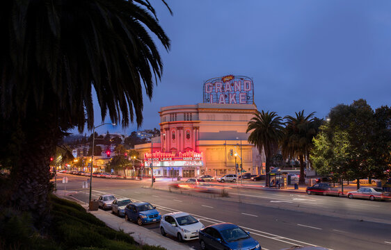 Historic Grand Lake Theatre In Oakland California