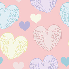 Saint Valentine's Day Hearts Pattern Illustration
